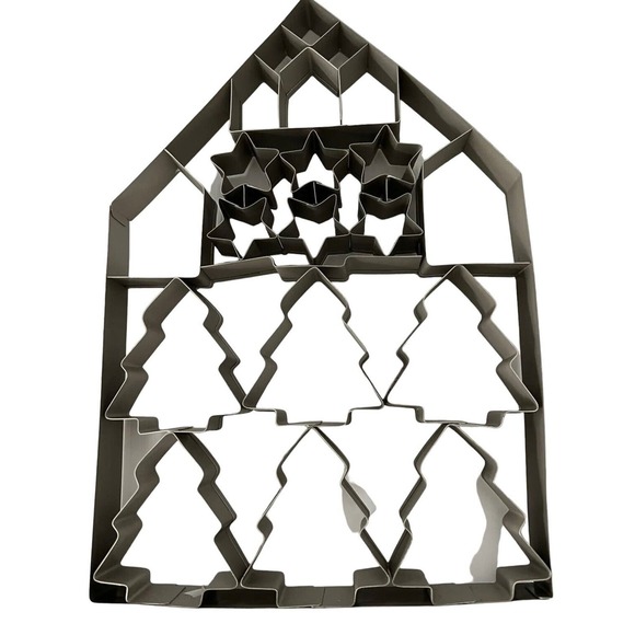 HEARTH AND HAND Magnolia 2019 Giant Multi-Cookie Cutter Sheet Tree House Stars - Picture 2 of 3